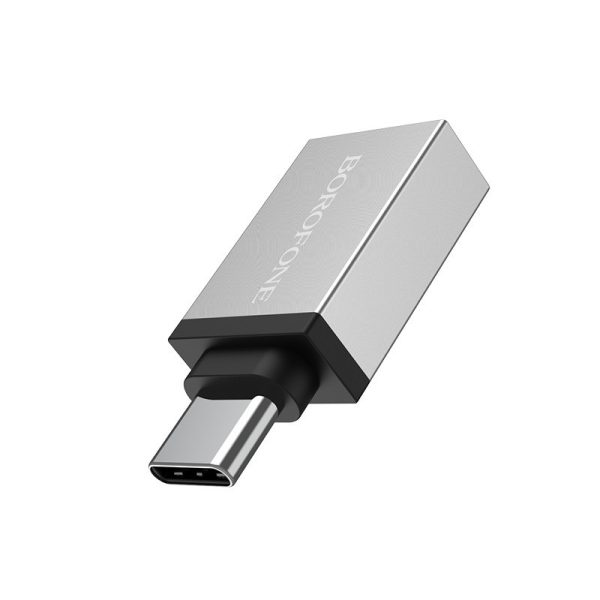 Adapteris Borofone BV3 Type-C OTG pilkas - Image 3