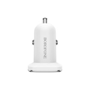 Automobilinis įkroviklis Borofone BZ12 su 2 USB jungtimis (2.4A) baltas