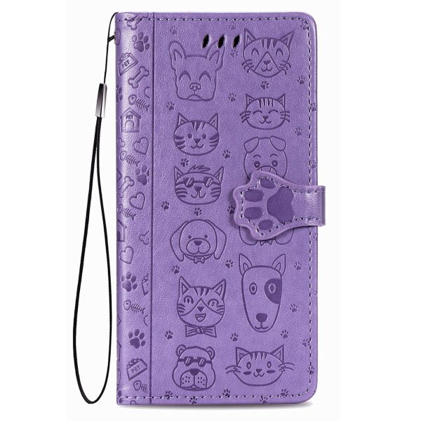 Dėklas Cat-Dog Samsung A566 A56 5G violetinis