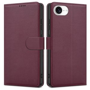 Dėklas Fancy Wallet Samsung A546 A54 5G tamsiai raudonas